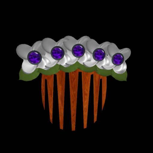 Vintage Styled Combs Box, amethyst