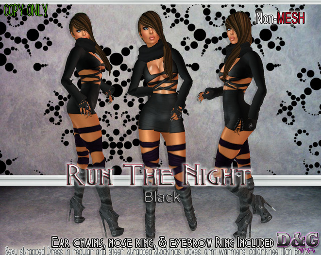D&G Run The Night Black Non-MESH