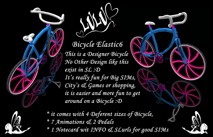 LULUs Bicycle ( elastic 6 ) Blue & Pink
