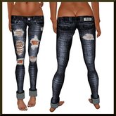 ::STOKED!::Distressed Boyfriend Jeans -  Blue