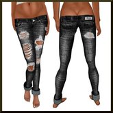 ::STOKED!::Distressed Boyfriend Jeans - Black