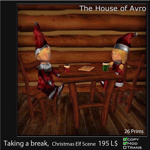 Taking a Break Christmas Elf Scene