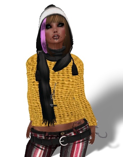 Mesh Long Sleeved Sweater Gold