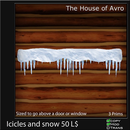 Icicles and snow - Christmas