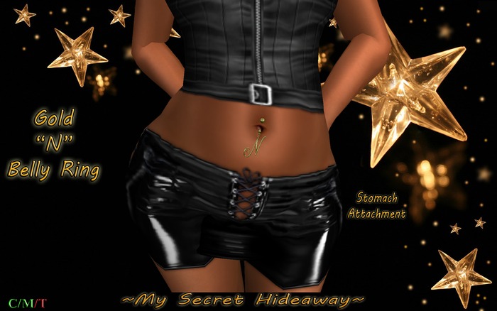 ~MSH~ Belly Ring "N" Gold