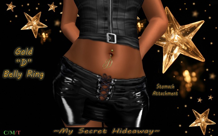 ~MSH~ Belly Ring "D" Gold