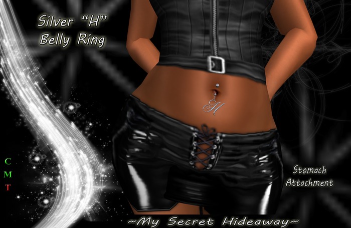 ~MSH~ Belly Ring "H" Silver