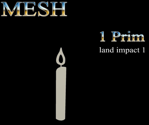 T-3D Creation [CANDLE   No.3] MESH - Full Perm