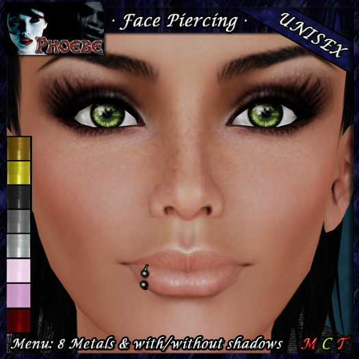 [$1L PROMO] ~ *P* Unisex Face Piercing U1 ~8 Metals~