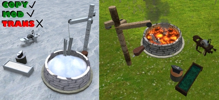2 Blacksmith workshop sets (winter and summer)