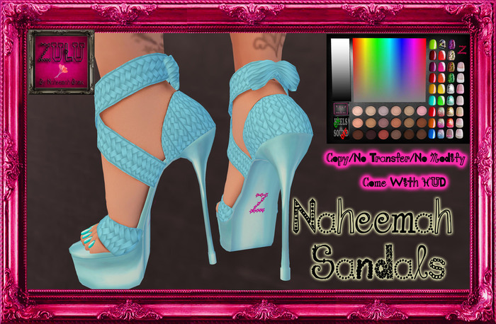 -Z-Naheema Sandal Shoes(Sky)