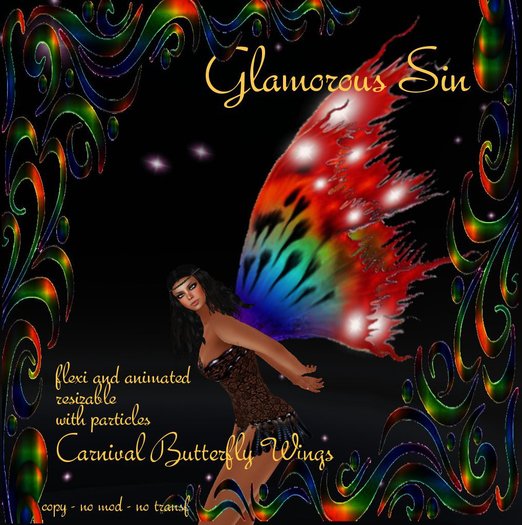 Glamorous Sin -  Carnival Butterfly Wings - AraMacao