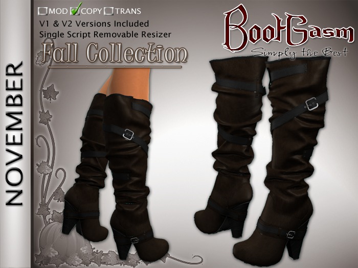 Bootgasm November Fall Calf High Boots Brown
