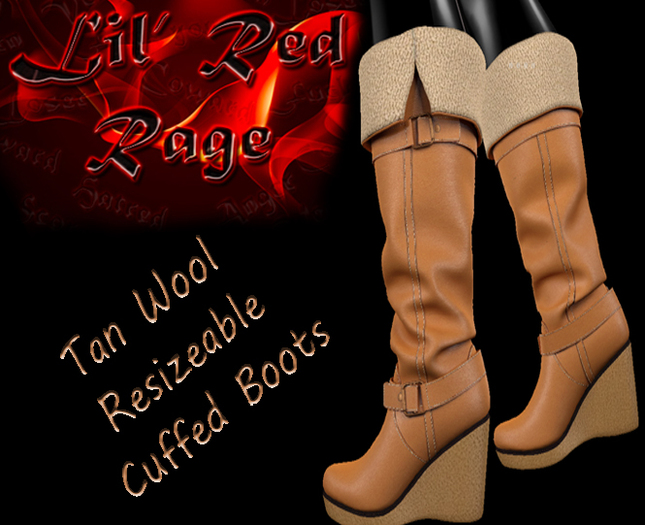 .: L.R.R :. Tan Wool Shearling Boots