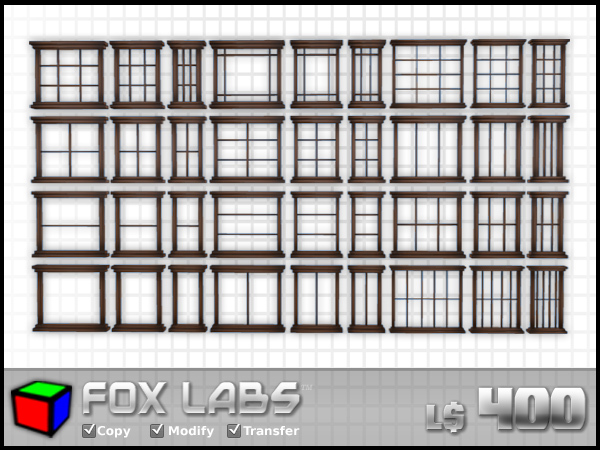 Sculpt Windows Megapack - Full Perm Sculpts - 1 Prim High LOD