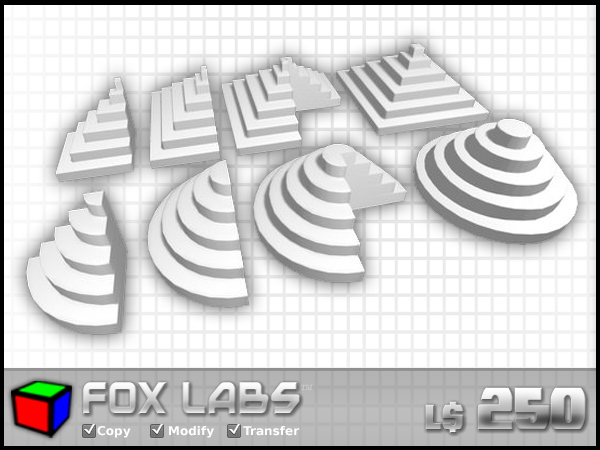 Sculpt Steps Pack - No Invisiprims Needed, 25 Sculpt Maps Included Builder Pack