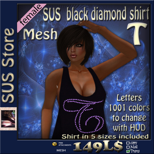 SUS black Diamond-Shirt T