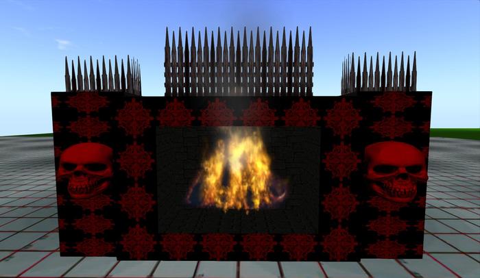 Celtic Skull Fireplace