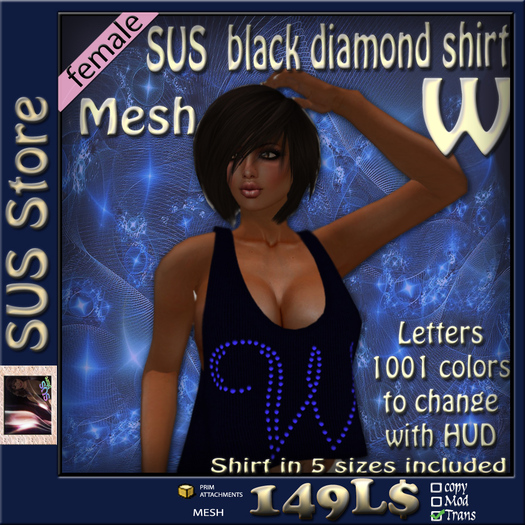 SUS black Diamond-Shirt W