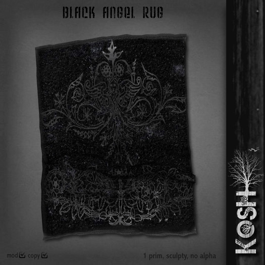KOSH- BLACK ANGEL RUG