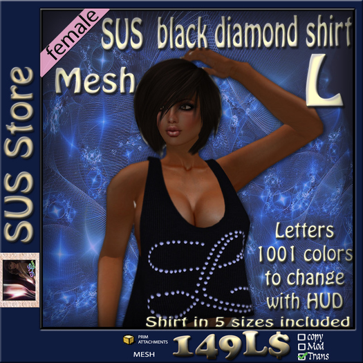 SUS black Diamond-Shirt L