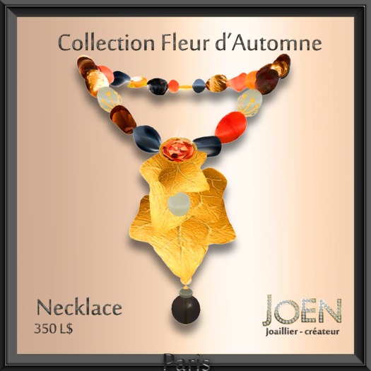 *JOEN*  NECKLACE " Fleur d'Automne "