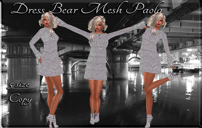LSR - Dress Bear Mesh Paola Gray
