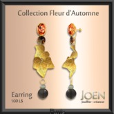 *JOEN* EARRING " Fleur d'Automne " 