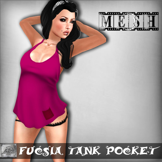[M.o.w] Fucsia Tank Pocket (Bag Wear)