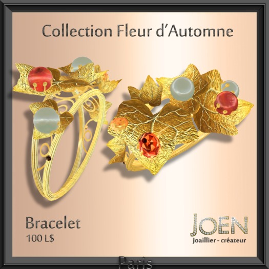 *JOEN* BRACELET "Fleur d'Automne "