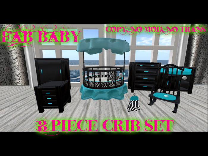 Fab.Baby Wild Thang Blue Crib set