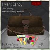 I want candy handbag Mesh mocha
