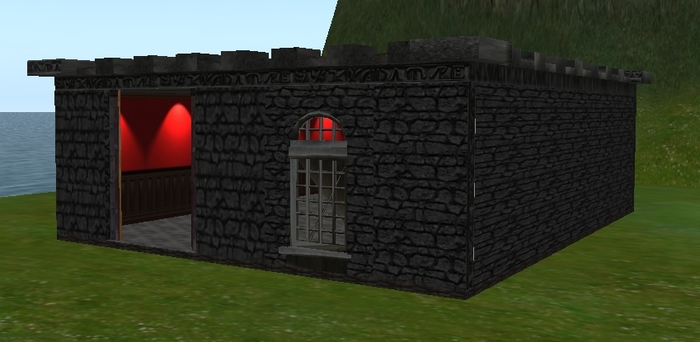 Gothic Getaway Mini Castle Room Low Prim 1 room change walls mesh windows