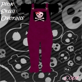 TS Pink Skull Overalls Toddler Mesh Box 