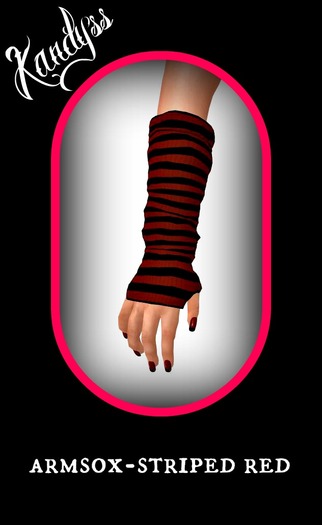 KANDYSS Armsox-stiped red