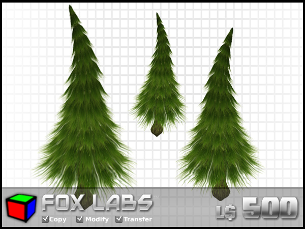*SALE* 3 Prim Pine Trees - Full Perm - High Quality Sculpts