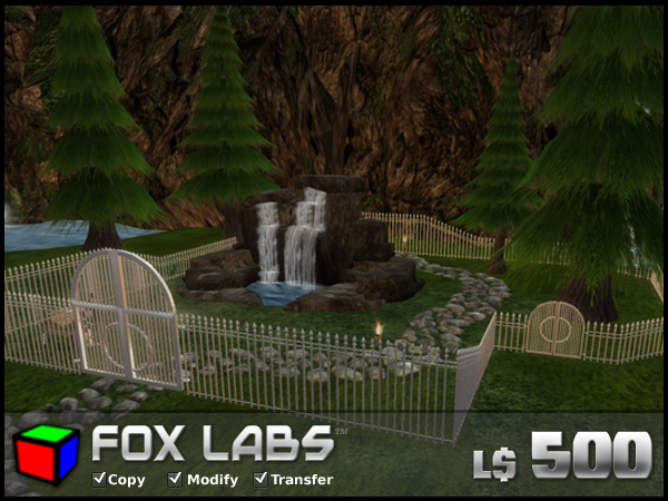 Wrought Iron Fence - Full Perm - Low Prim, High Quality Sculpts