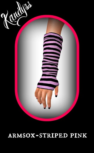 KANDYSS Armsox-stiped pink