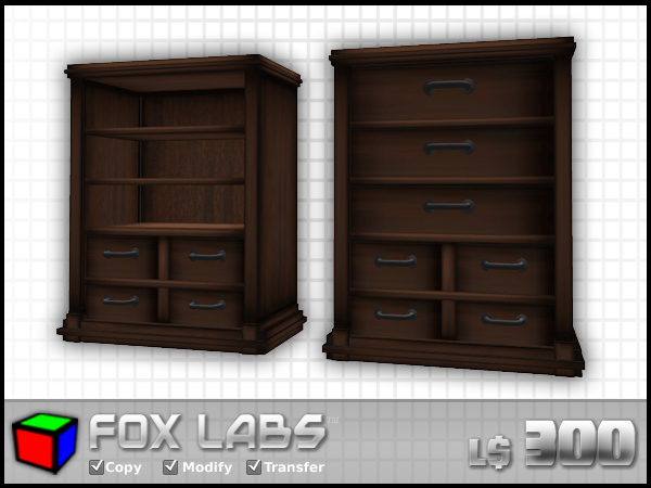 Cabinets/Shelving - Low Prim - High Quality - Full Perm