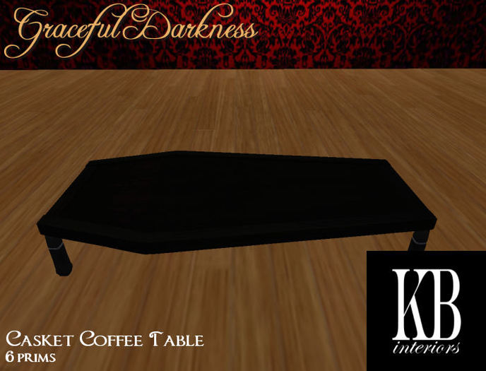 Graceful Darkness Casket Coffee Table