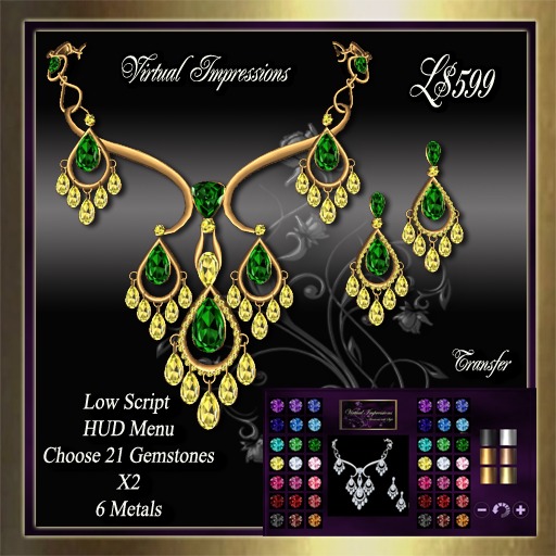 Virtual Impressions PaigeTexture Change Jewelry Set