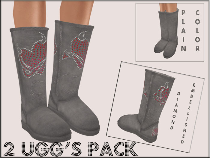 * PROMO * Mesh UGG Boots Gray Pack