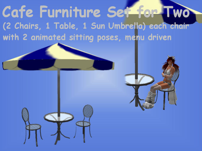 <MS> Decos Cafe Furniture Set for two