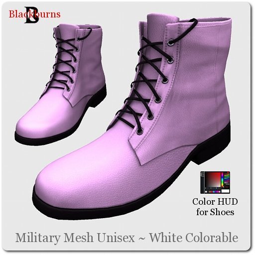Blackburns Military Mesh Boots Unisex White Colorable