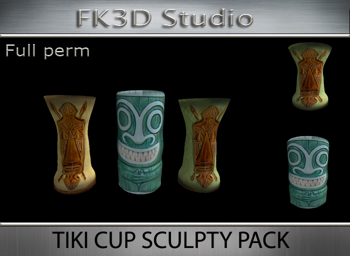 FK3D TIKI CUP SCULPTY PACK