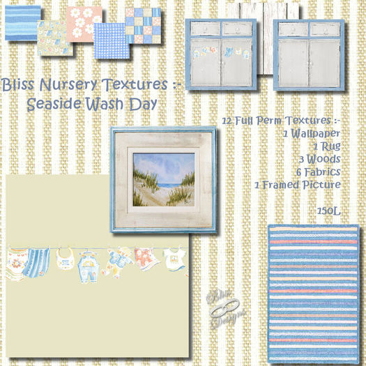 Bliss Nursery Textures - Seaside Wash Day - Box