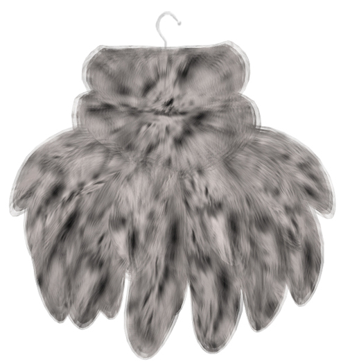 MOLiCHiNO *MESH* Foxtail Poncho - White