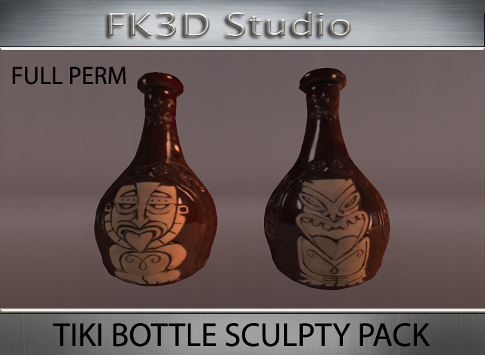 FK3D TIKI BOTTLE SCULPTY PACK