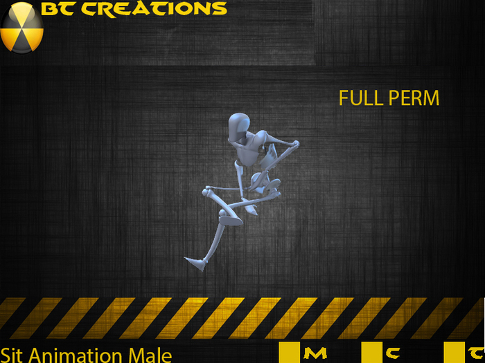 Sit Animation poses for men. Full Perm (06)