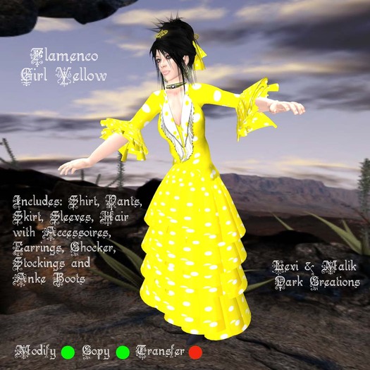 Flamenco Girl Yellow